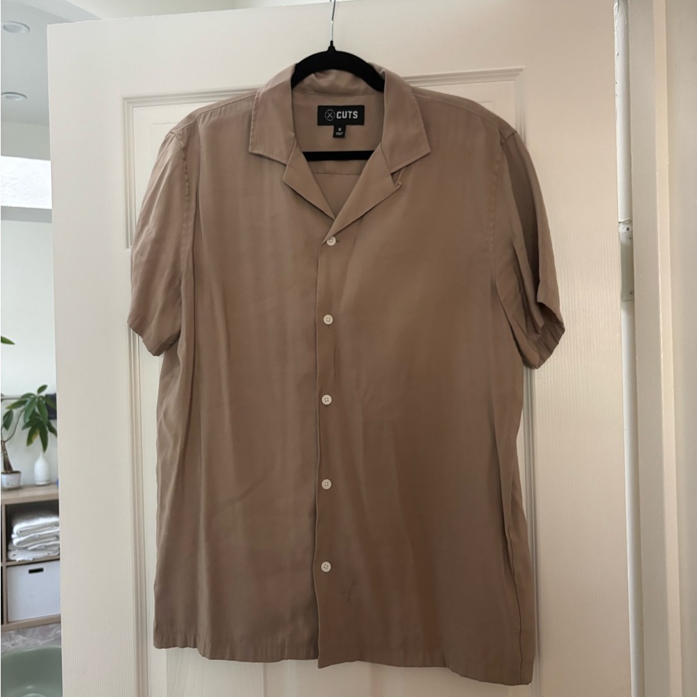 Cuts Clothing Casual Tan Button Down Shirt